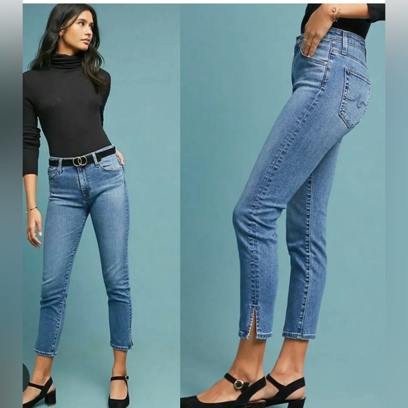Anthropologie Denim - NWOT High rise straight ankle AGAIN Stevie Petite Jeans